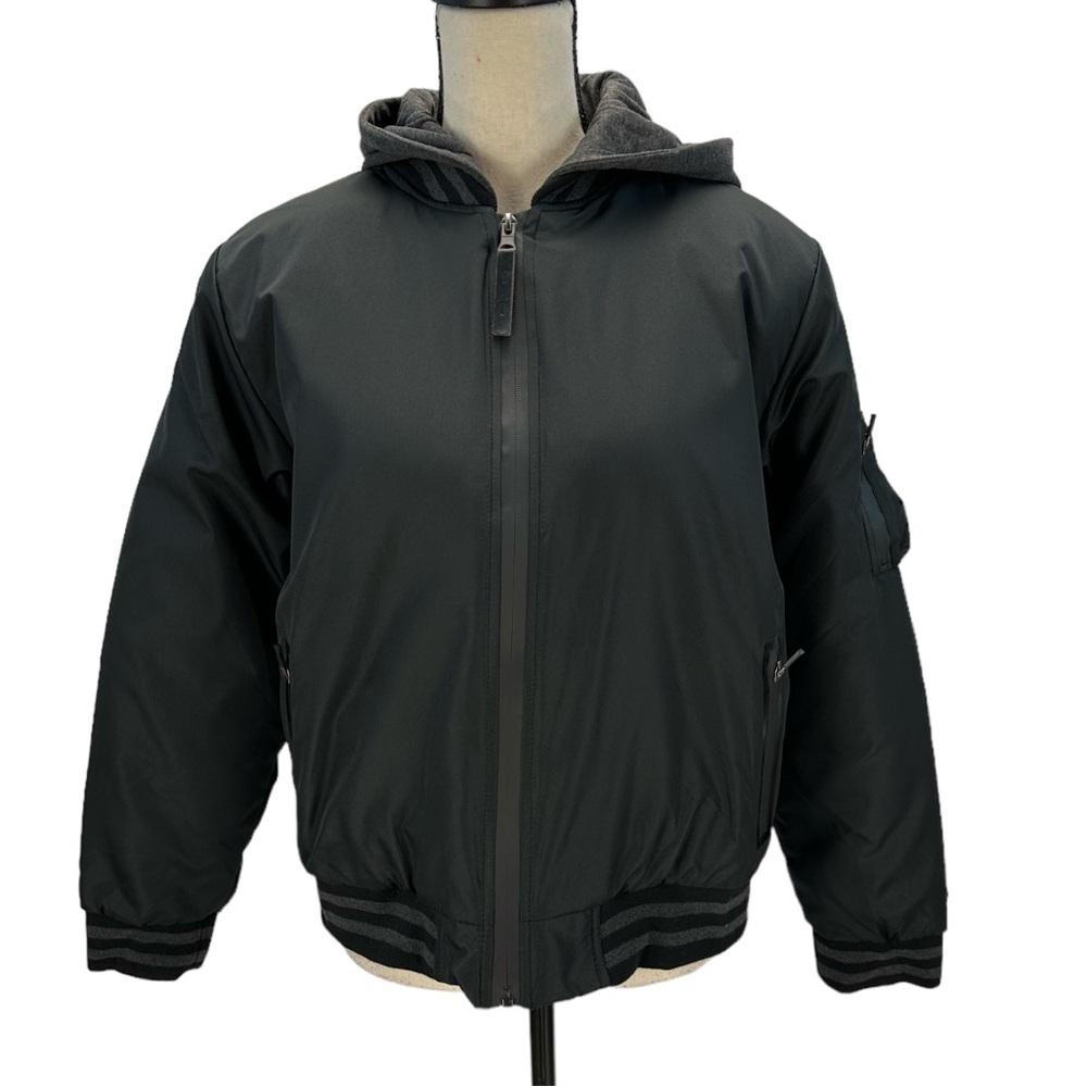 Ring Of Fire Blaze Micro Fiber Hooded Jacket - Black Grey - size XL